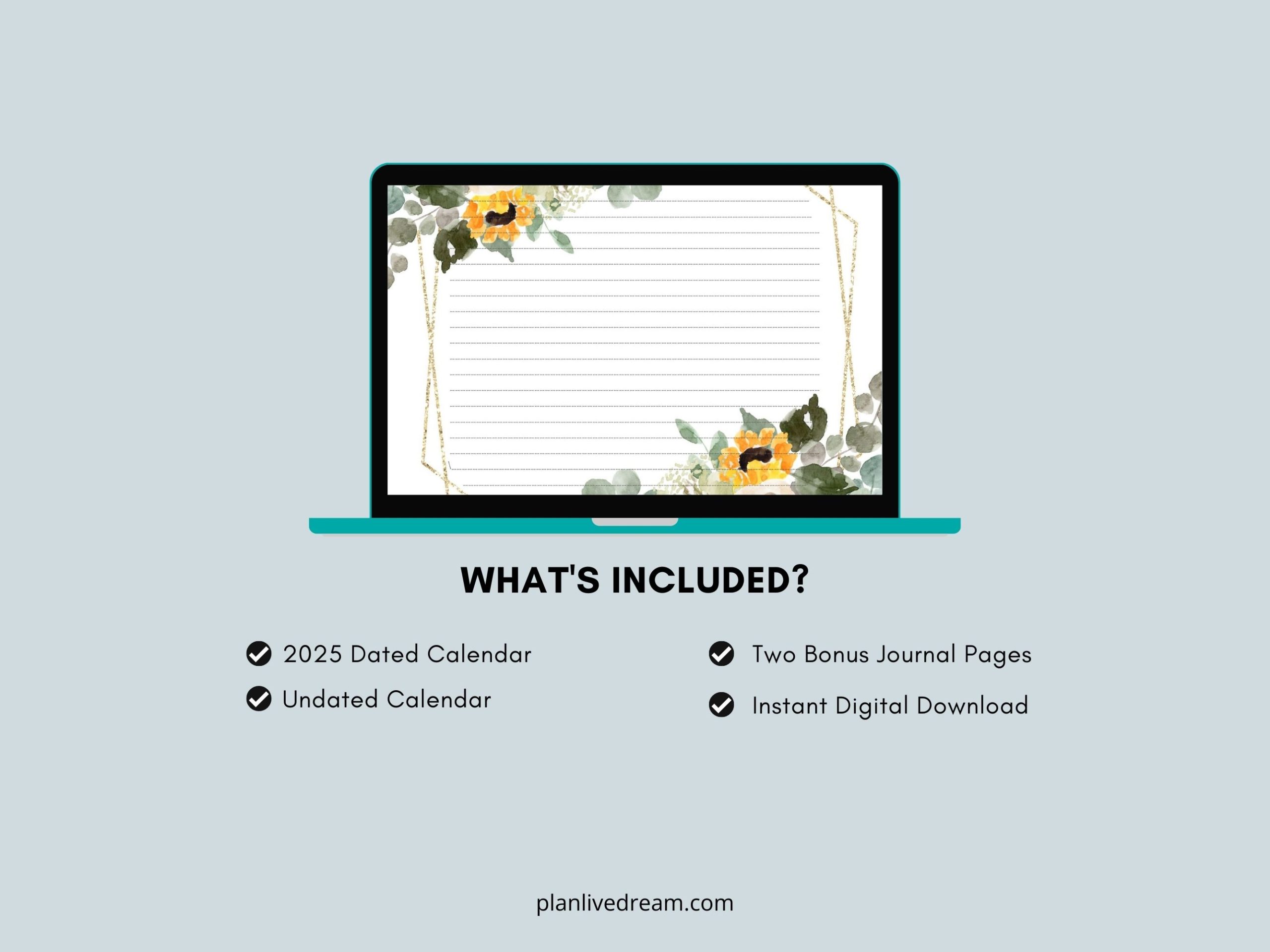 Sunflower 2025 Calendar Journal Bundle - Image 6